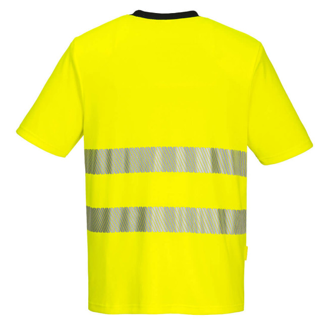 DX4 Tee-shirt Haute Visibilité S/SJaune/Noir - Portwest
