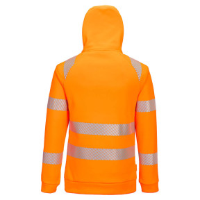 DX4 Hi-Vis 1/4 Zip Hoodie Orange/Noir - Portwest