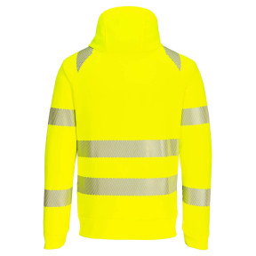 DX4 - Sweat à capuche zippé Haute-Visibilité Jaune/Noir - Portwest