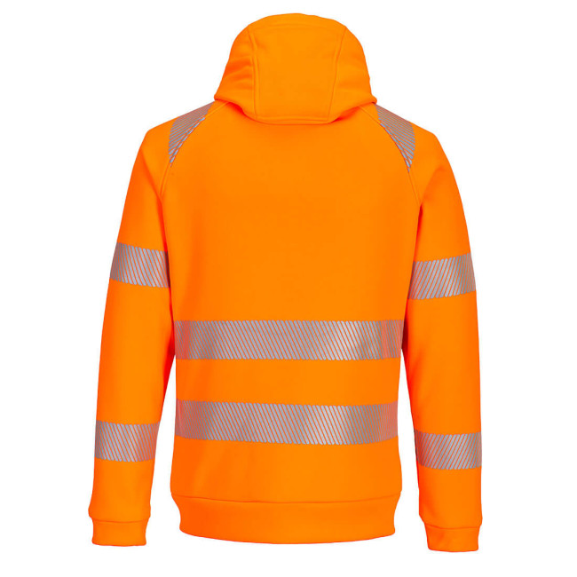 DX4 - Hoodie met rits Hoge Zichtbaarheid Oranje/Zwart - Portwest