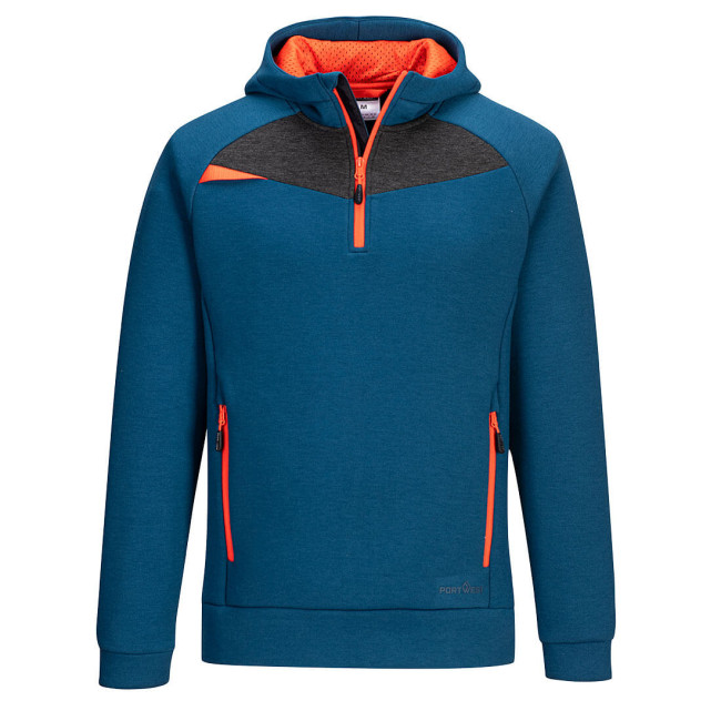 DX4 - Sweat à capuche avec fermeture éclair Bleu Metro - Portwest