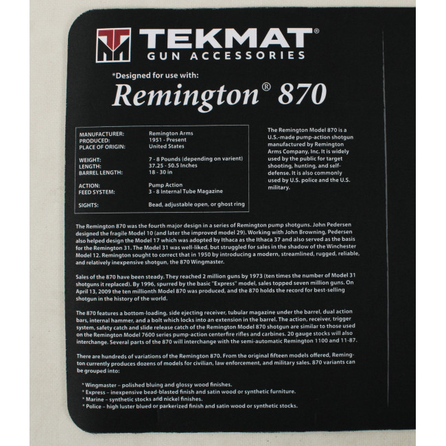 Zerlegematte für Remington 870 Gewehr - Tekmat