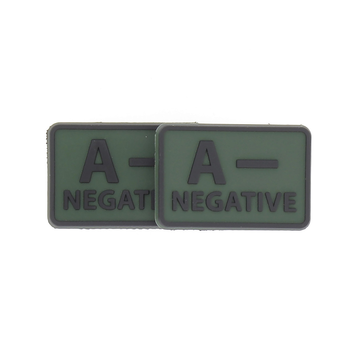 Patch Groupe Sanguin 3D - Lot De 2, Olive Vert, Velcro Auto-agrippant - Pour Secourisme, Airsoft, Voyage - Dimensions 3,8 X 2,5 Cm