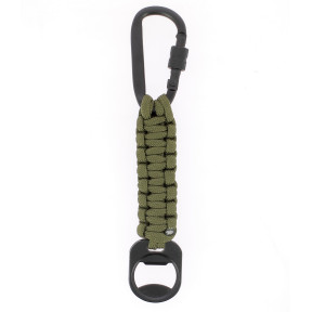 Paracord-Schlüsselanhänger olivgrün mit Flaschenöffner - A10 Equipment