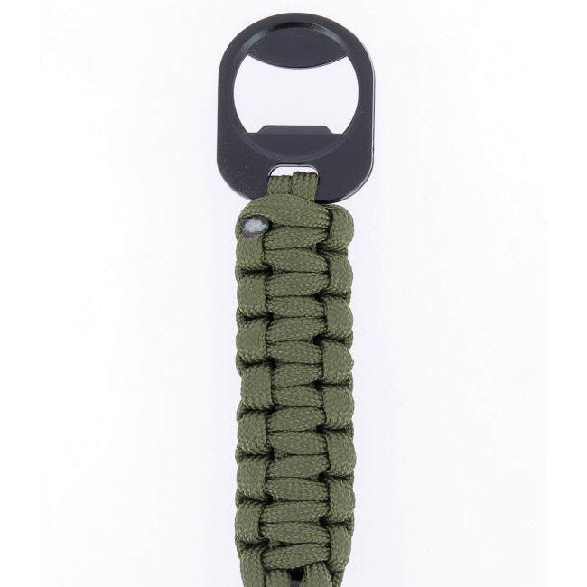 Porte-clés en paracorde vert od avec décapsuleur - A10 Equipment