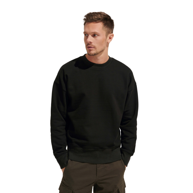 Bluza unisex okrągły dekolt czarna - Sol's