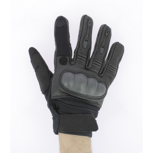 Gants Tactical GEN.II cuir Noir - Miltec