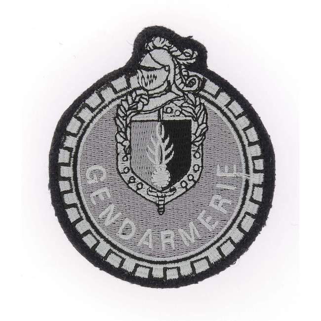 Velcro embleem motorrijder Gendarmerie lage zichtbaarheid Zwart - DMB Products