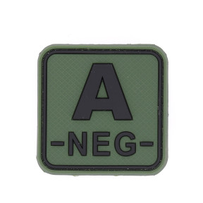 Vierkante patch bloedgroep A- Groen OD - JTG