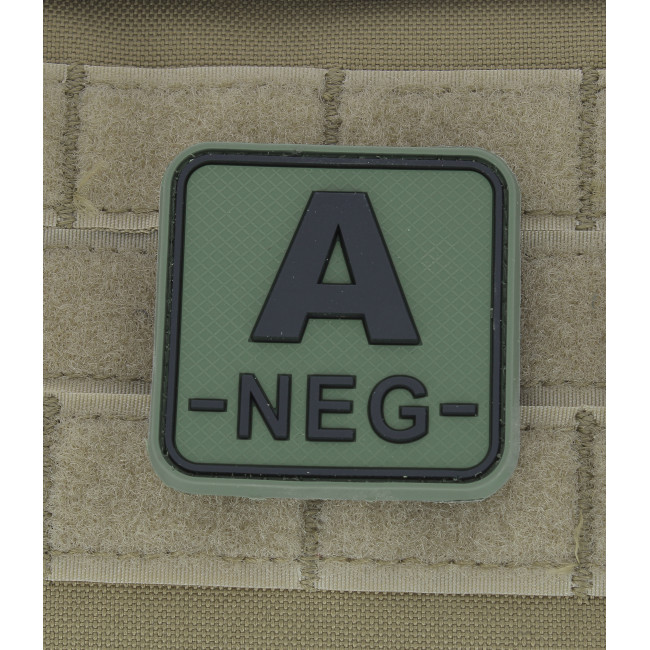 Patch carré groupe sanguin A- Vert OD - JTG