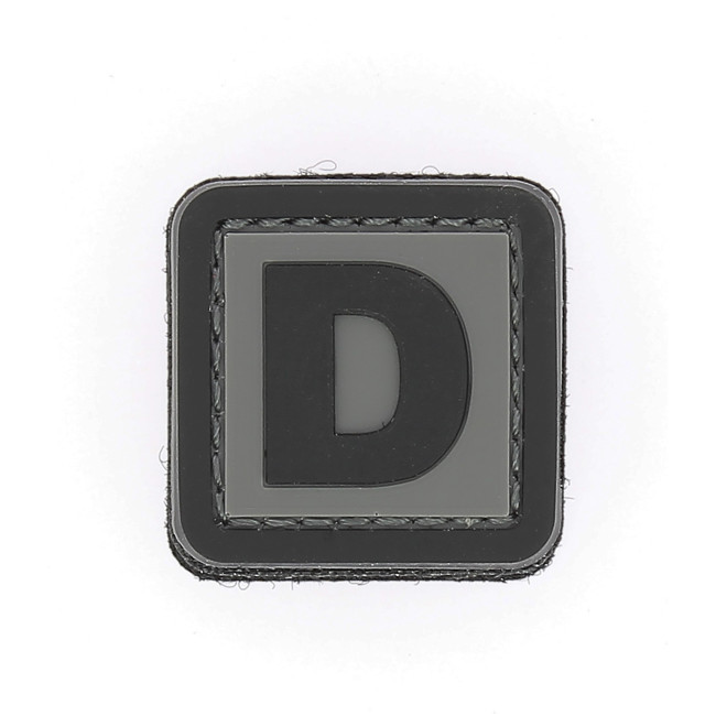 3D PVC-Patch Buchstabe D - 101 Inc