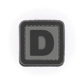 Naszywka 3D PVC litera D - 101 Inc