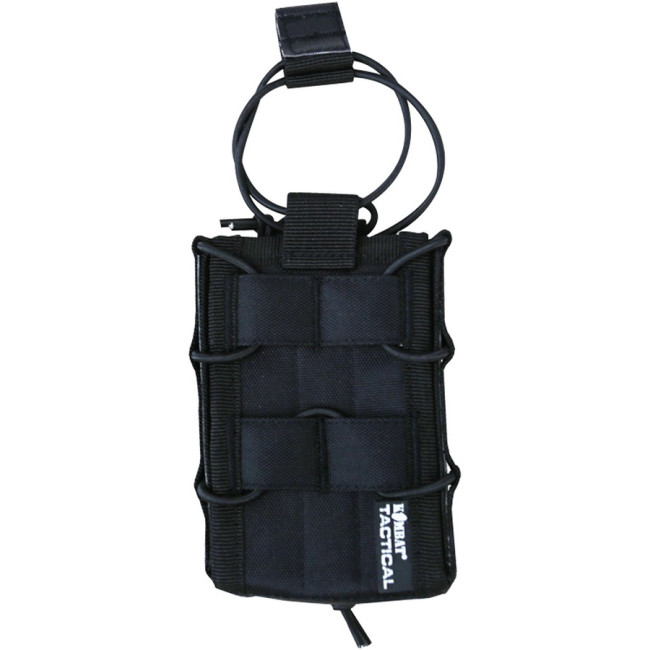 Enkele magazijnhouder delta Zwart - Kombat Tactical