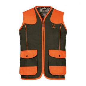Kinder-Jagdweste mit hoher Sichtbarkeit Tradition Khaki / Orange - Percussion