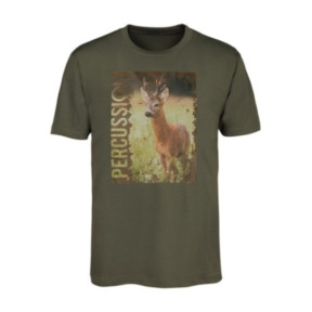 Tee-shirt enfant Kaki sérigraphié brocard - Percussion