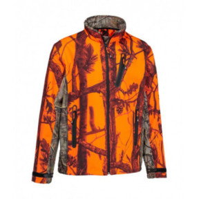 Blouson enfant chasse softshell Ghostcamo Blaze&Black - Percussion
