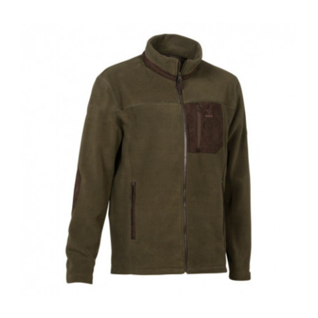 Blouson polaire brodé Chasse Kaki - Percussion