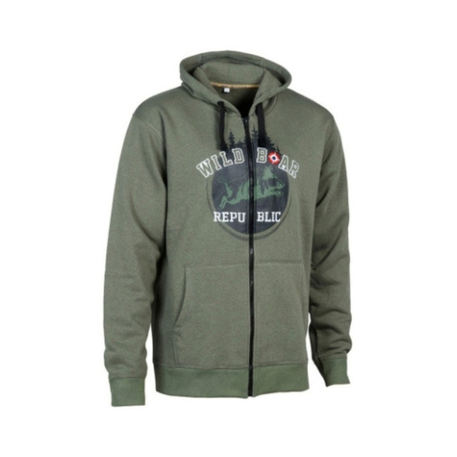 Rits hoodie Kaki Wild Boar Republic - Percussion