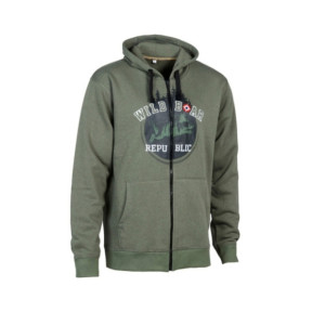 Kapuzenpullover mit Reißverschluss Khaki Wild Boar Republic - Percussion