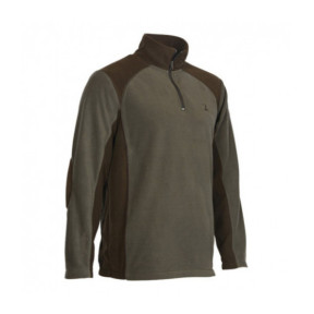 Fleece-Poloshirt Khaki - Percussion