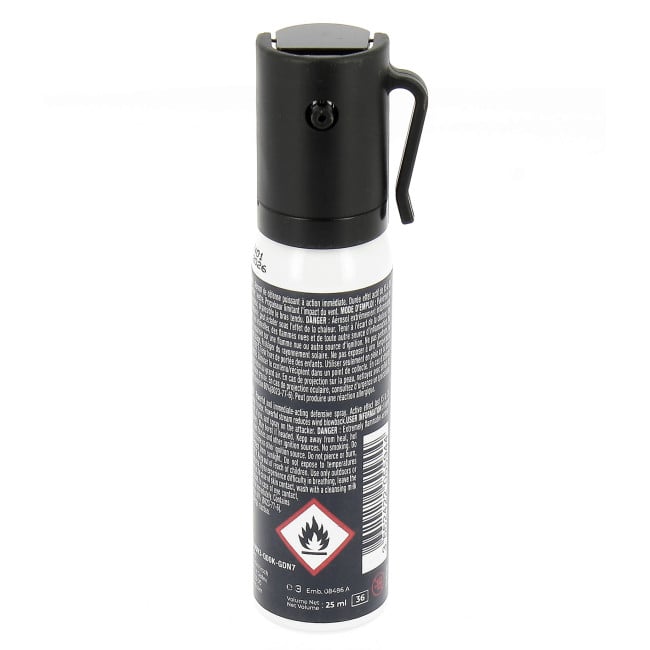 Aérosol lacrymogène anti-agression gel poivre 25 mL - A10 Equipment