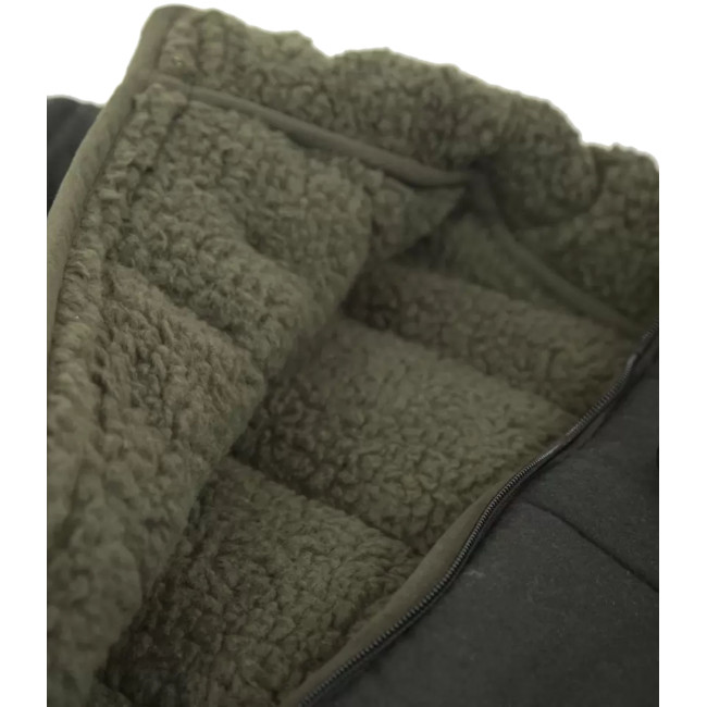 Veste d'affût et protège-pieds en fourrure synthétique Olive - Carinthia
