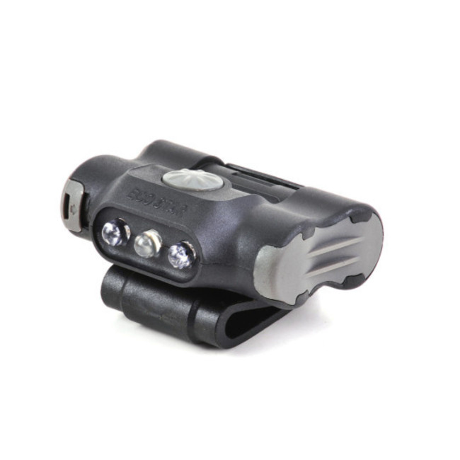 Lampe fixation clip UL12 éclairage blanc et rouge + strobe rouge/bleu 17 lumens - Nextorch
