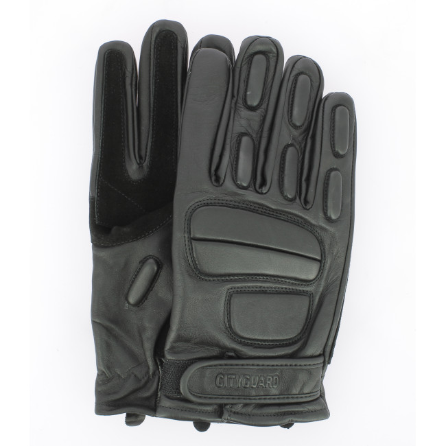 Einsatzhandschuhe aus Leder Schwarz - CityGuard