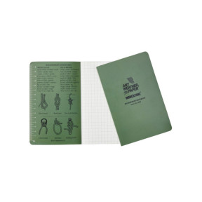 Carnet de terrain tout-temps 128 pages 118 x 183 cm vert olive - Modestone