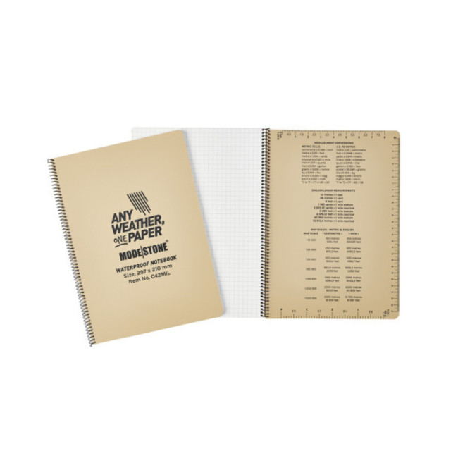 Allwetter-Notizbuch 100 Seiten 210 x 297 cm tan - Modestone