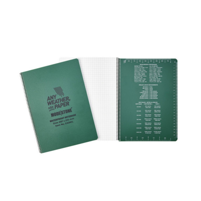 Weerbestendig notitieboek 100 pagina's 210 x 297 cm olijfgroen - Modestone