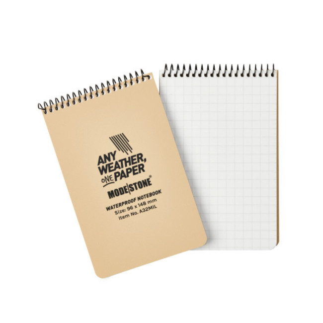 Allwetter-Notizbuch 100 Seiten 96 x 148 cm tan - Modestone