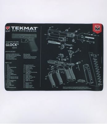 Disassembly mat for Glock 17 pistol - Tekmat