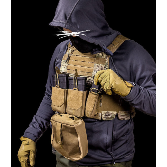 Porte chargeur simple Frey SR25/G36 coyote avec panneau - Ragnar Raids