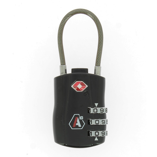 Kłódka szyfrowa TSA czarna - A10 Equipment