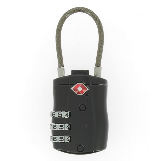 Cadenas à code TSA noir - A10 Equipment