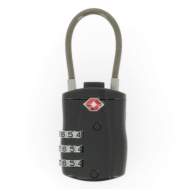 Cadenas à code TSA noir - A10 Equipment