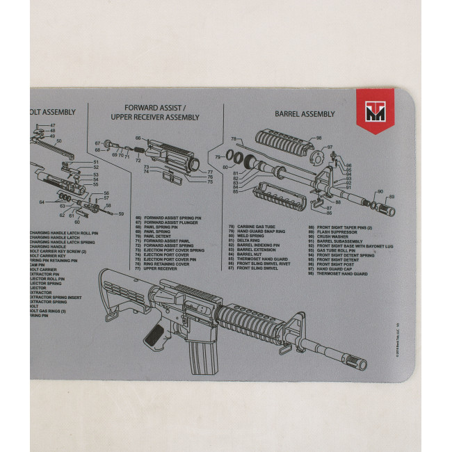 Demontage-Matte für AR-15 Grau - Tekmat