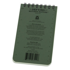Notitieboek 7.6 x 12.7cm, 100 paginas, horizontale spiraal groen - Rite in the rain