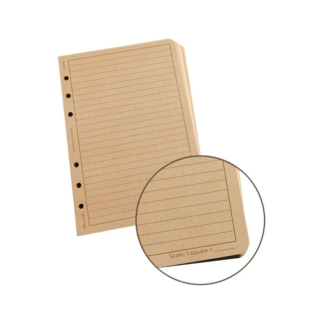Pakket van 100 tan vellen voor 6-rings ringband - Rite in the rain