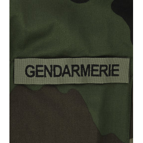 Bande patronymique brodée Gendarmerie sur velcro - Vert Olive - DMB Products