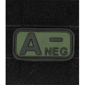 Patch 3D PVC groupe sanguin A- Vert - 101 Inc