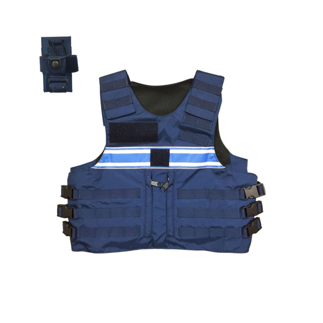 Housse pare-balle de patrouille+porte radio bleu marine - Arktis