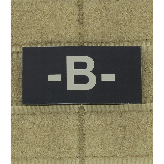 Infrarood bloedgroep patch B- Zwart - Defcon 5