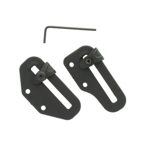 Paar Gürtelschnallen LH Gummitech 60 mm breit verstellbar schwarz - Radar