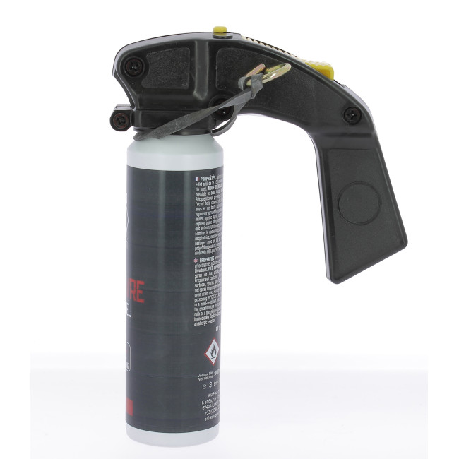Aérosol lacrymogène anti-agression gel poivre 100 mL avec poignée - A10 Equipment