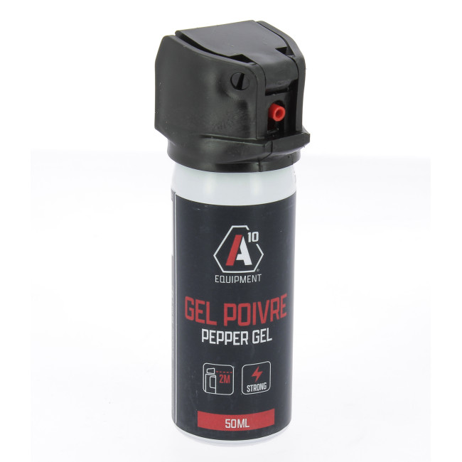 Aérosol lacrymogène anti-agression gel poivre 50 mL - A10 Equipment