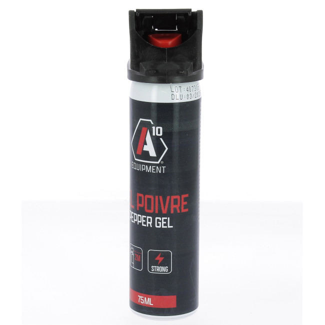 Aérosol lacrymogène anti-agression gel poivre 75 mL - A10 Equipment