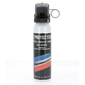 Aérosol spécial Force de l'ordre Gel Poivre 100ml avec poignée - Le Protecteur