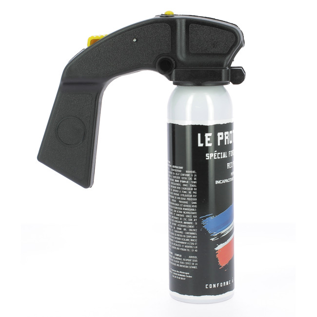Aérosol spécial Force de l'ordre Gel Poivre 100ml avec poignée - Le Protecteur